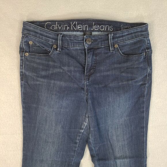 Calvin Klein Curvy Boot Women's Dark Blue Denim Jeans Size 27/4P (29x26) - Picture 5 of 12